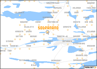 map of Södra Nånö