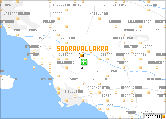 map of Södra Vallåkra