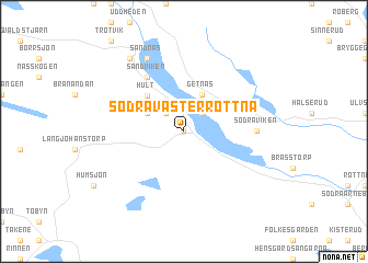 map of Södra Västerrottna