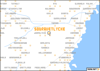 map of Södra Vetlycke