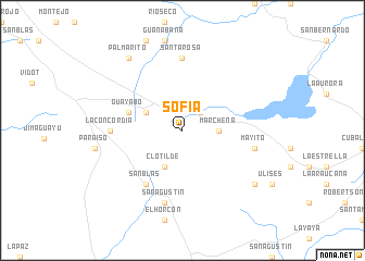 map of Sofía