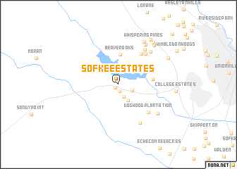 map of Sofkee Estates