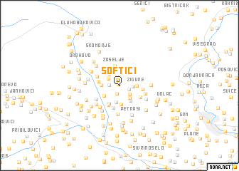 map of Softići