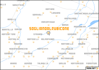 map of Sogliano al Rubicone