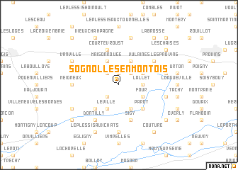 map of Sognolles-en-Montois