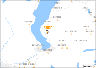 map of Sogn