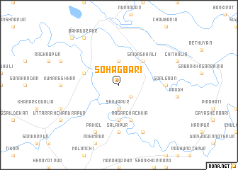 map of Sohāgbāri