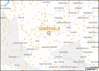 map of Sohanwāla