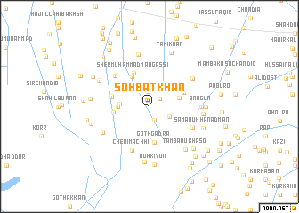 map of Sohbat Khān