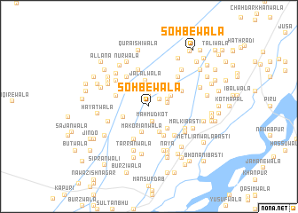 map of Sohbewāla