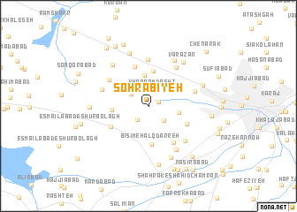 map of Sohrābīyeh