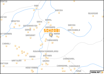 map of Sohrābī