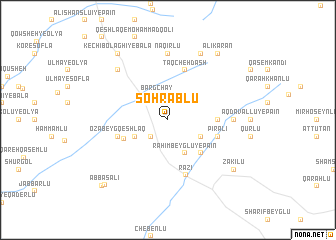 map of Sohrāblū