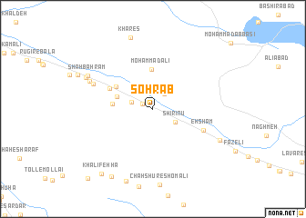 map of Sohrāb