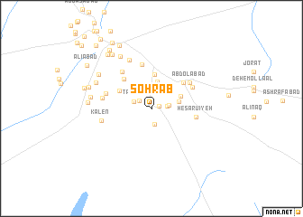 map of Sohrāb