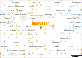 map of Söjpuszta