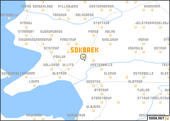 map of Søkbæk