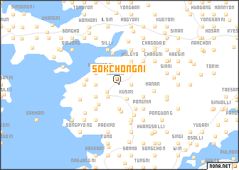 map of Sŏkchŏng-ni