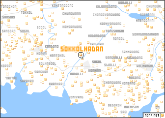 map of Sŏkkol-Hadan