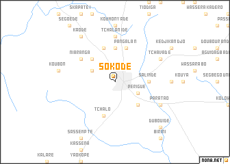 map of Sokodé