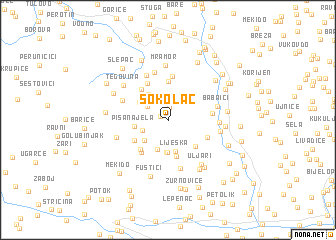 map of Sokolac