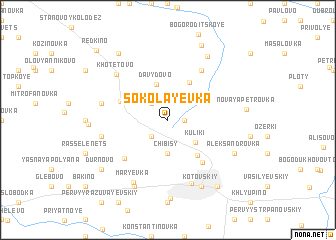 map of Sokolayevka