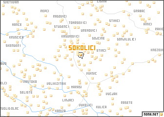 map of Sokolići