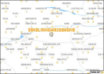 map of Sokolniki Gwiazdowskie