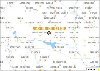 map of Sokolniki Wielkie