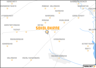 map of Sokolohirne