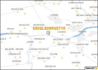 map of Sokolova Pustyn\