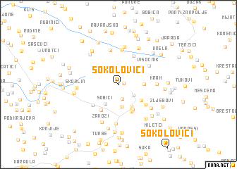 map of Sokolovići