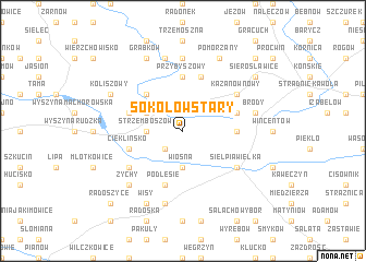 map of Sokołów Stary