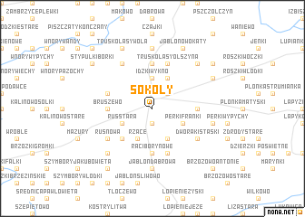 map of Sokoły
