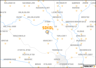 map of Sokoľ
