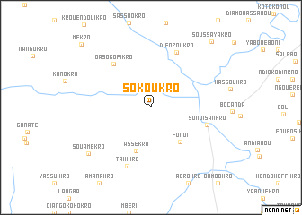 map of Sokoukro