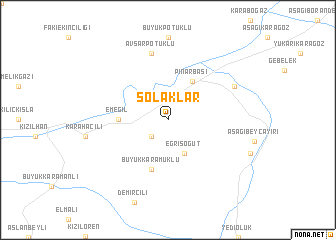 map of Solaklar