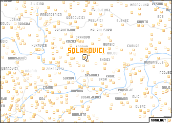 map of Solakovići