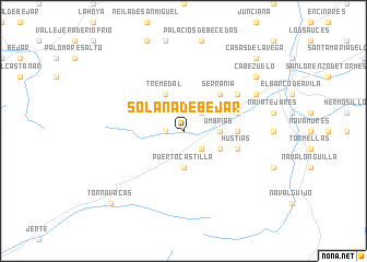 map of Solana de Béjar