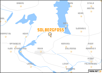 map of Solbergfoss