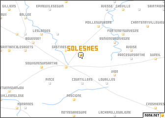 map of Solesmes