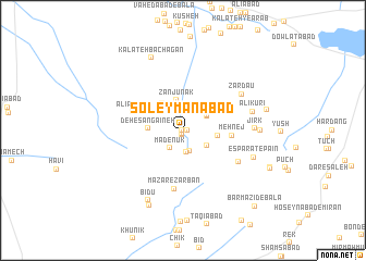 map of Soleymānābād