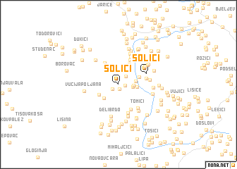 map of Šolići