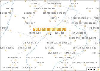 map of Solignano Nuovo