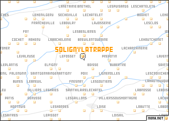 map of Soligny-la-Trappe