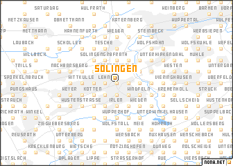 map of Solingen