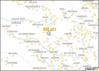 map of Šoljci