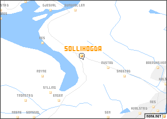 map of Sollihøgda