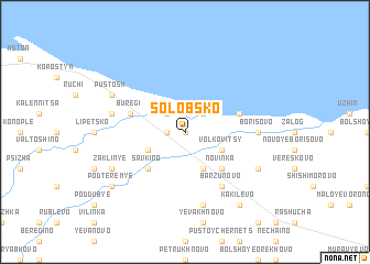 map of Solobsko
