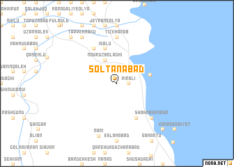 map of Solţānābād